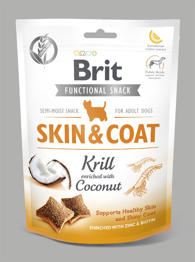 Brit Functional Snack Skin&Coat Krill 150 g