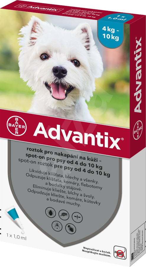 ADVANTIX Spot On pro psy 4-10 kg (1x 1 ml)