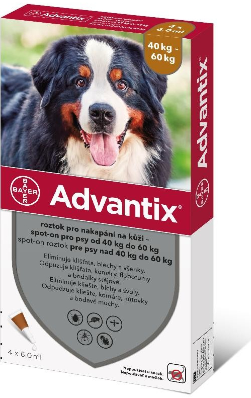 ADVANTIX Spot On pro psy nad 40 kg (1x 6 ml)