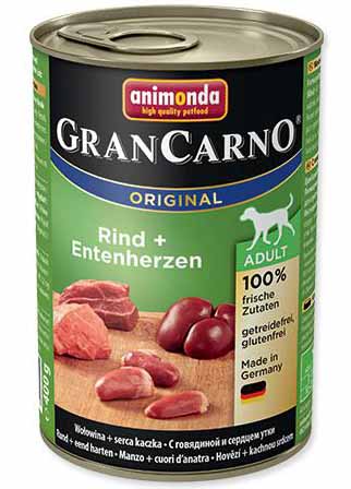Animonda Gran Carno ADULT hovězí + kachní srdce 12x 400 g
