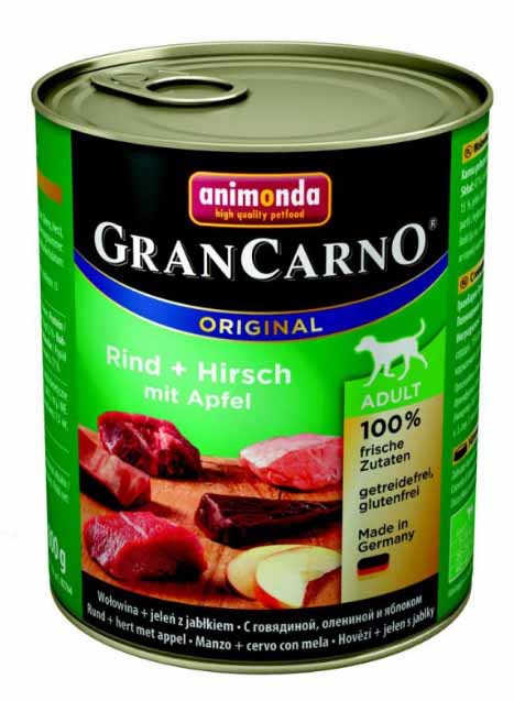 Animonda Gran Carno ADULT jelení maso + jablka 12x 800 g