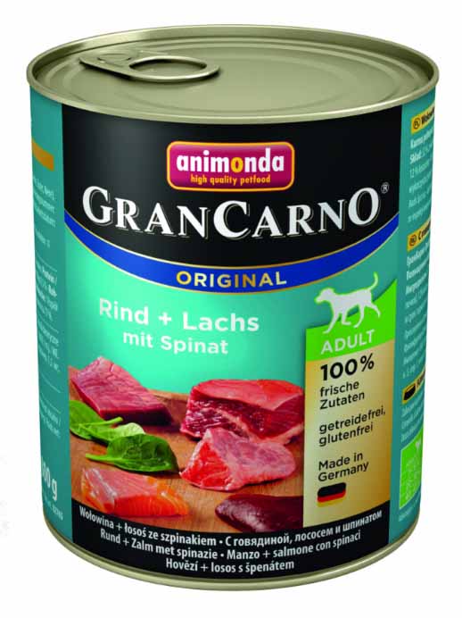 Animonda Gran Carno ADULT mořský losos + špenát 12x 800 g