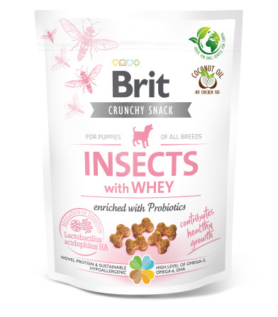 Brit Care Crunchy Cracker Puppy Insects with Whey enriched with Probiotics 200 g