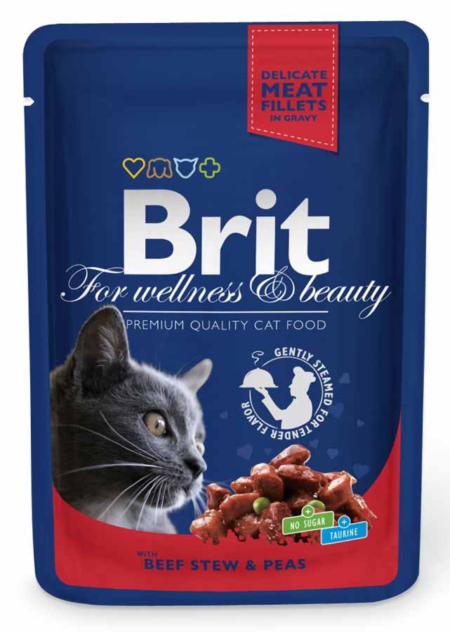 Brit Premium Cat kapsa Beef Stew & Peas 100 g