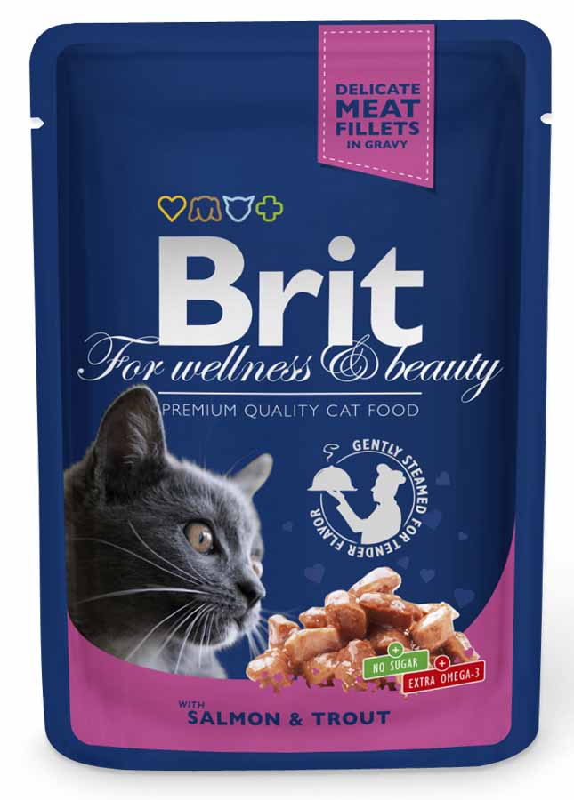 Brit Premium Cat kapsa Salmon & Trouth 100 g