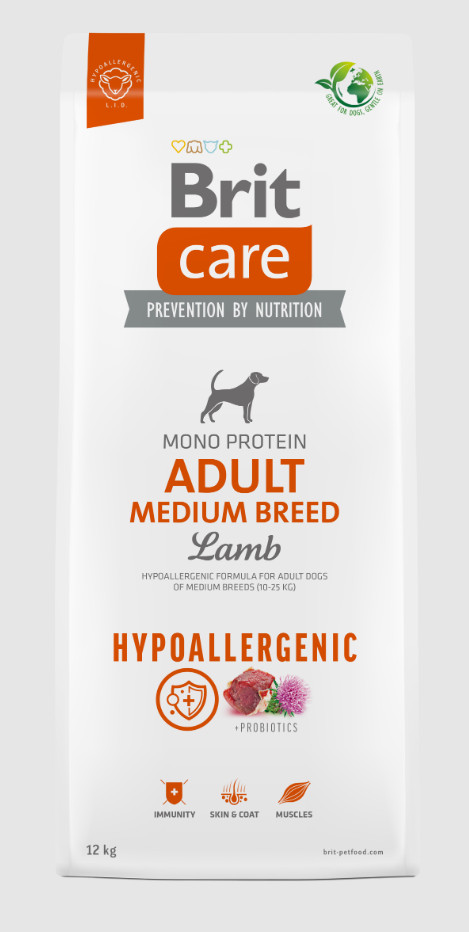 Brit Care Dog Hypoallergenic Adult Medium Lamb 12 kg