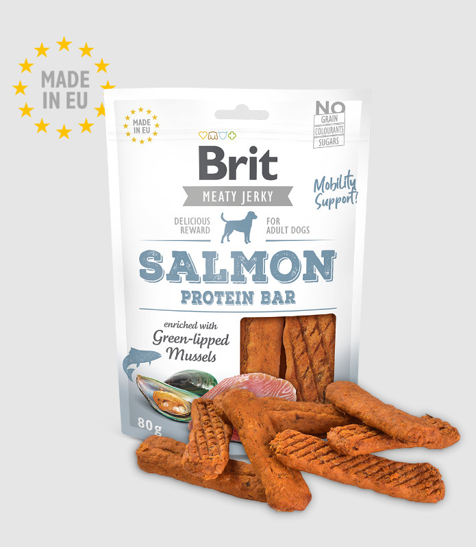 Brit Meaty Jerky Salmon Protein Bar 80 g