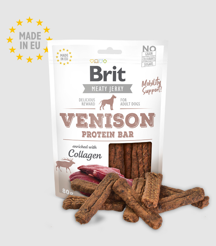 Brit Meaty Jerky Venison Protein Bar 80 g