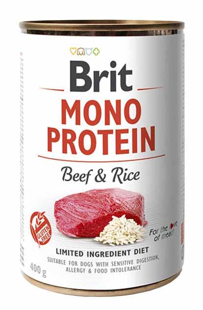 Brit Mono Protein - Beef & Brown Rice konzerva 400 g