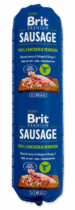 Brit Sausage Chicken & Venison 800 g, salám