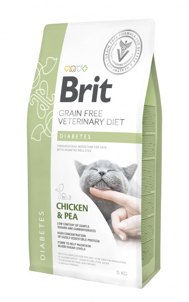 Brit VD Cat GF Diabetes Chicken & Pea 5 kg
