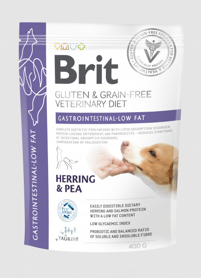 Brit VD Dog GF Gastrointestinal Low Fat Herring & Pea 400 g