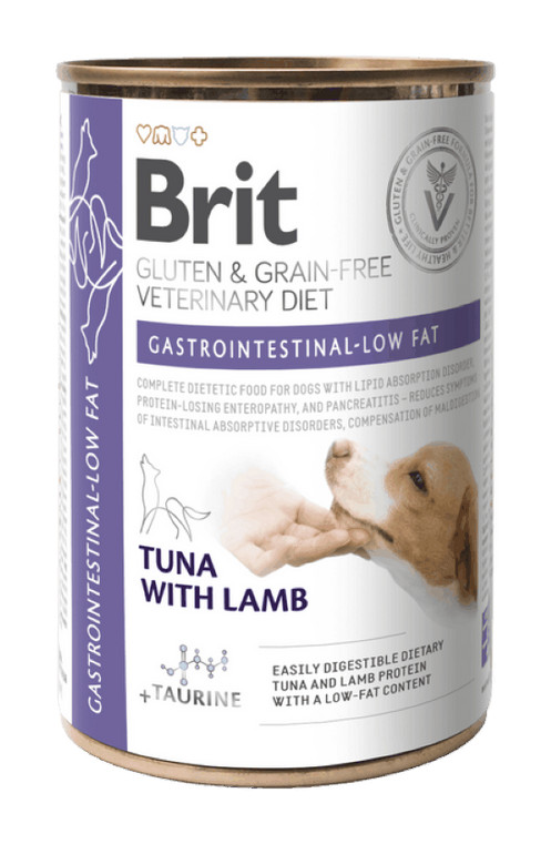 Brit VD Dog GF Gastrointestinal Low Fat Tuna with Lamb konzerva 400 g