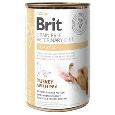 Brit VD Dog GF Hepatic Turkey with Pea konzerva