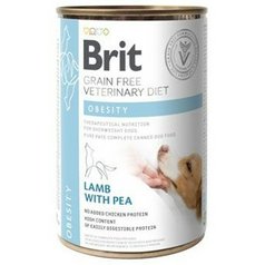 Brit VD Dog GF Obesity Lamb with Pea konzerva