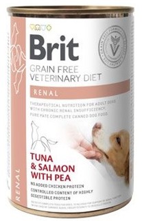 Brit VD Dog GF Renal Tuna&Salmon with Pea konzerva 400 g