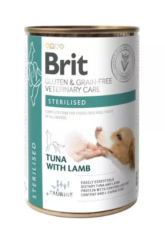 Brit VC Dog GF Sterilised Tuna with Lamb konzerva 12x 400 g