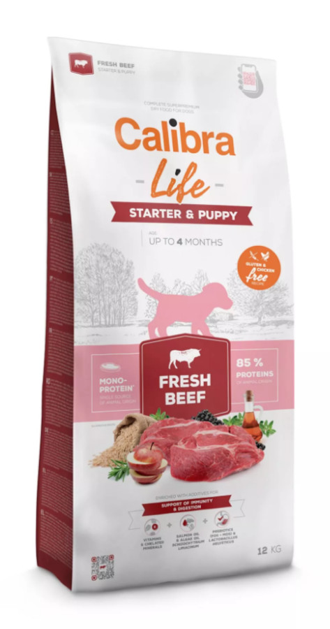 Calibra Dog Life Starter & Puppy Fresh Beef 12 kg