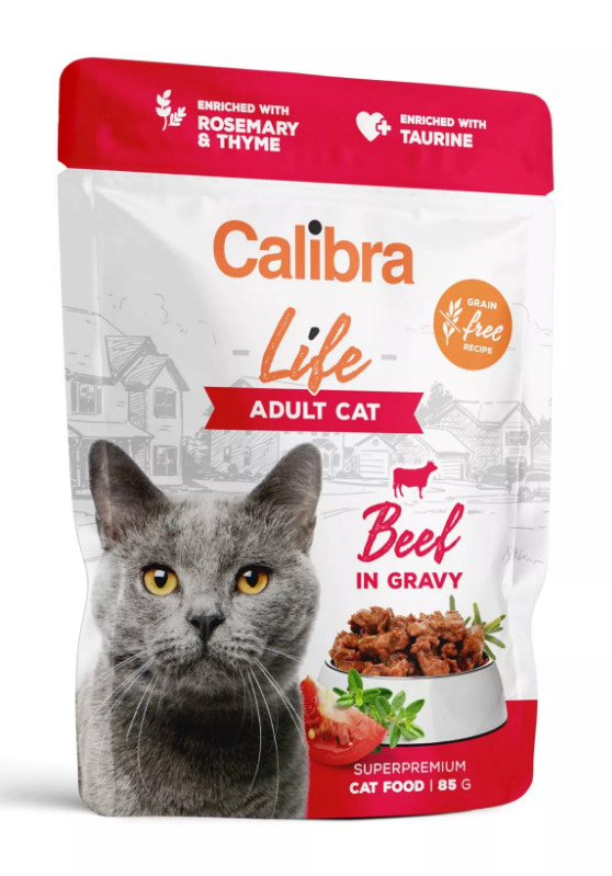 Calibra Cat Life Adult BEEF GF kapsa in gravy 85 g