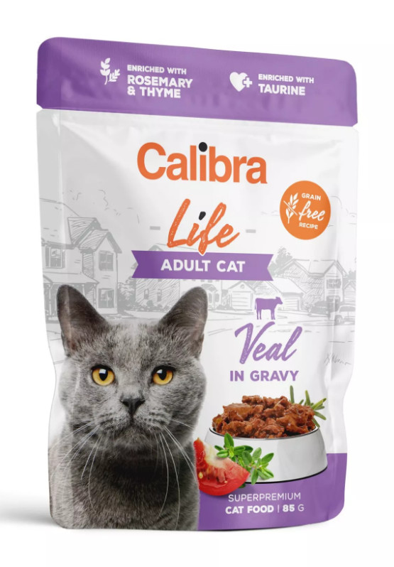 Calibra Cat Life Adult VEAL GF kapsa in gravy 85 g