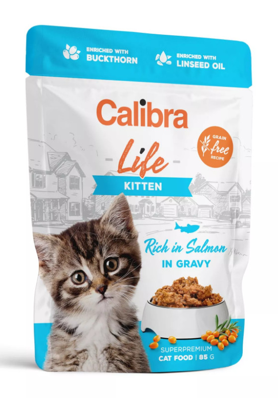 Calibra Cat Life Kitten SALMON GF kapsa in gravy 85 g