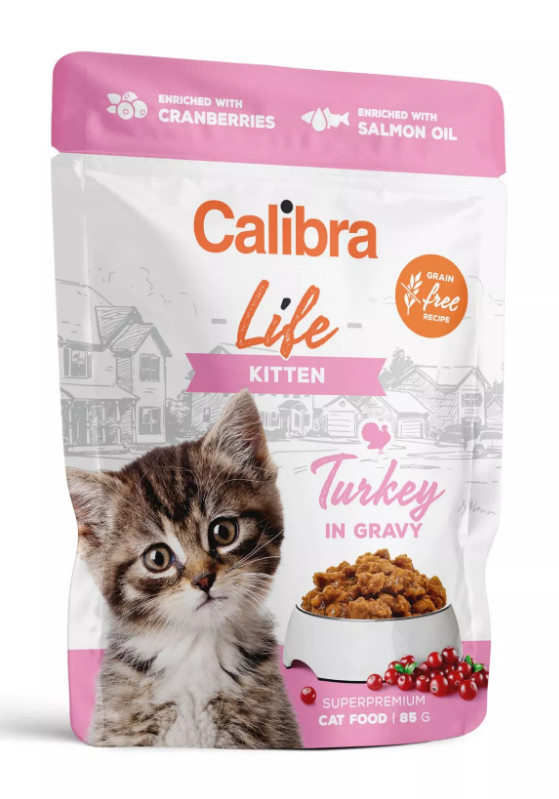 Calibra Cat Life Kitten TURKEY GF kapsa in gravy 85 g