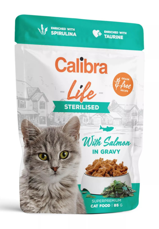 Calibra Cat Life Sterilised SALMON GF kapsa in gravy 85 g