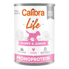Calibra Dog Life Puppy & Junior Chicken, monoprotein konzerva