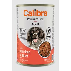 Calibra Dog Chicken & Beef Gravy 1240 g konzerva