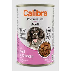 Calibra Dog Veal & Chicken Gravy 1240 g konzerva