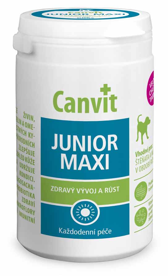 Canvit JUNIOR Maxi 230 g, vitamínové tablety pro štěňata
