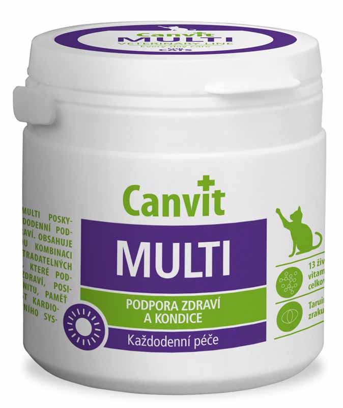 Canvit MULTI 200 g, vitamínové tablety pro kočky