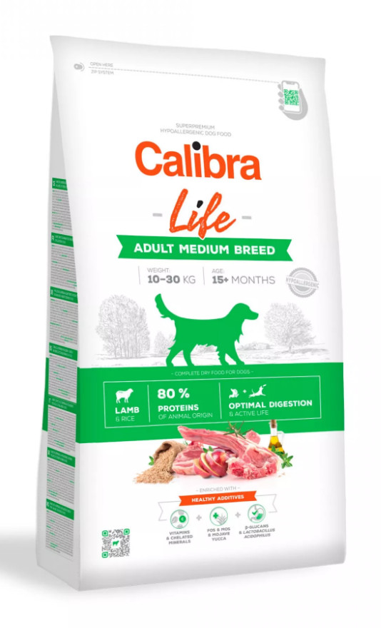 Calibra Dog LIFE Adult Medium Breed Lamb 12 kg