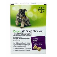 Drontal Dog Flavour pro psy, 2 tablety