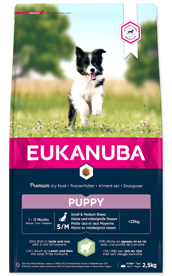 Eukanuba Puppy Small & Medium Lamb 2,5 kg