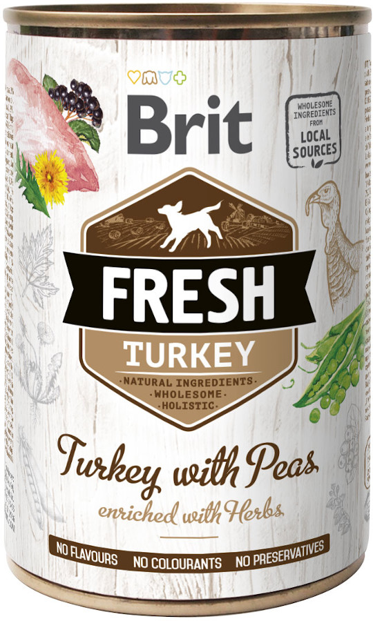 Brit Fresh konzerva Turkey with Peas 400 g