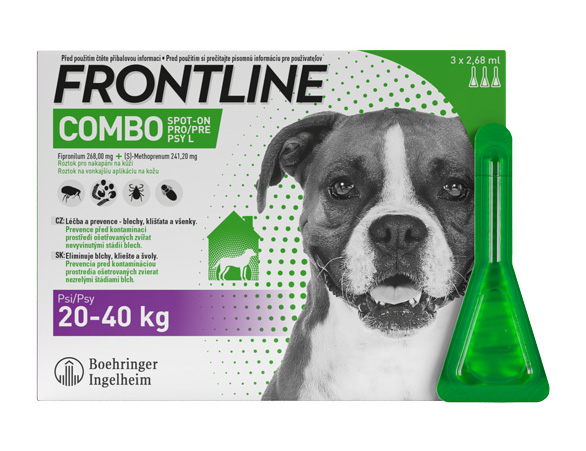 FRONTLINE COMBO Spot On DOG L 2,68 ml, na váhu 20-40 kg