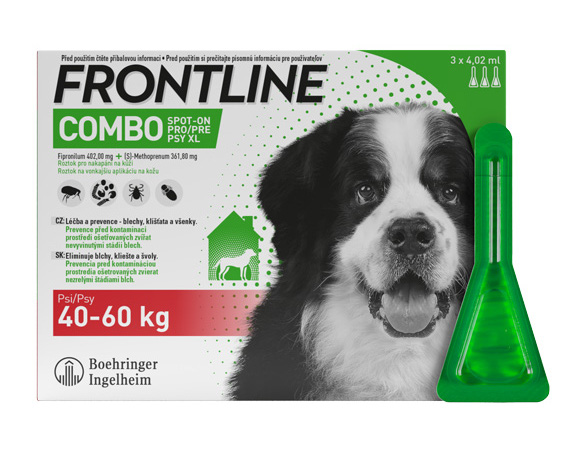 FRONTLINE COMBO Spot On DOG XL 4,02 ml, na váhu 40-60 kg