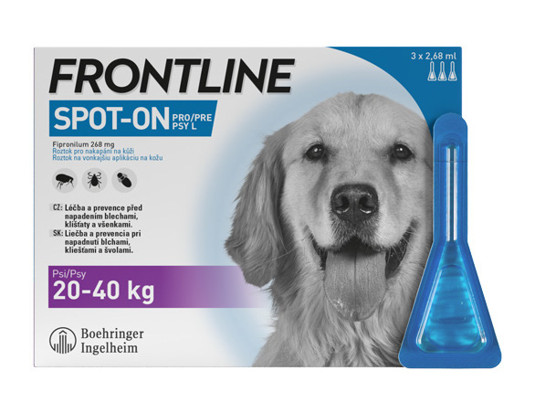 FRONTLINE Spot On DOG L 2,68 ml, na váhu 20-40 kg