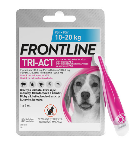 Frontline Tri-Act pro psy Spot-on M (10-20 kg)