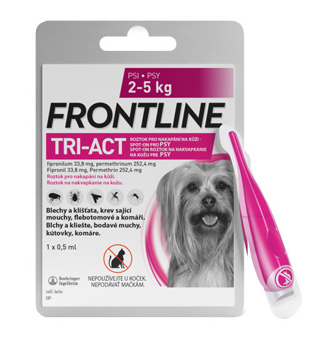 Frontline Tri-Act pro psy Spot-on XS (2-5 kg)