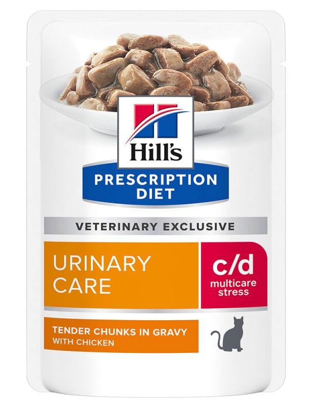 Hills PD Feline C/D Urinary Stress Chicken kapsičky 12x 85 g