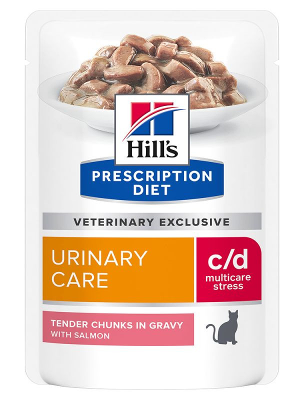 Hills PD Feline C/D Urinary Stress Salmon kapsičky 12x 85 g