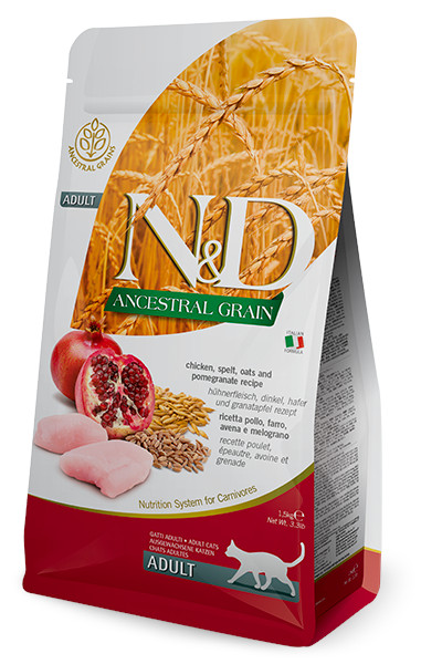 N&D Ancestral Grain CAT Adult Chicken & Pomegranate 10 kg