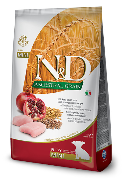 N&D Ancestral Grain DOG Puppy Mini Chicken & Pomegranate 2,5 kg