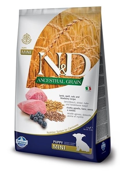 N&D Ancestral Grain DOG Puppy Mini Lamb & Blueberry 14 kg