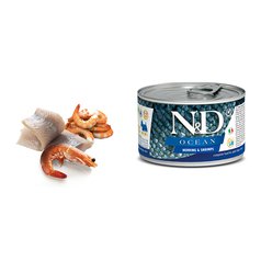 N&D Ocean DOG Adult Mini Herring & Shrimps 140 g konzerva