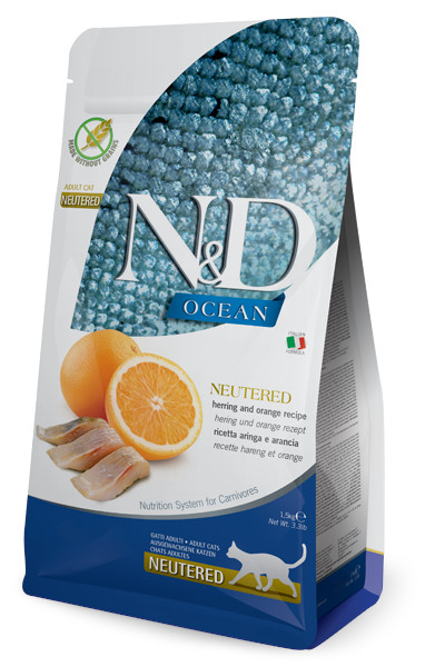 N&D Ocean CAT Neutered Herring & Orange 1,5 kg