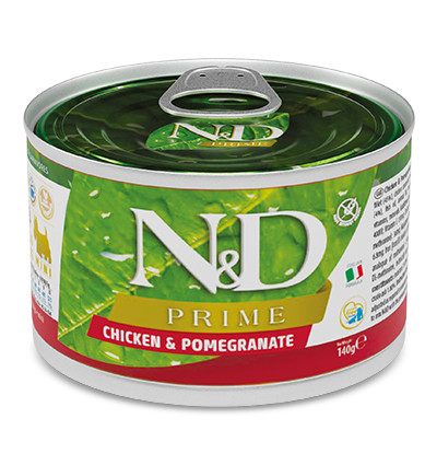 N&D Prime DOG Adult Mini Chicken & Pomegranate 140 g konzerva