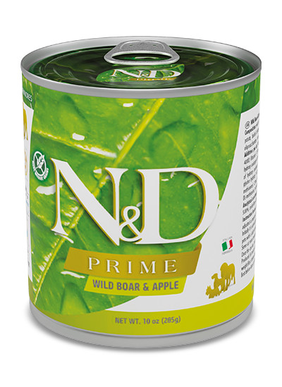 N&D Prime DOG Adult Wild Boar & Apple 285 g konzerva